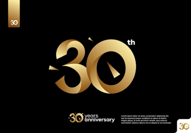 Gold logo for the 30th anniversary.