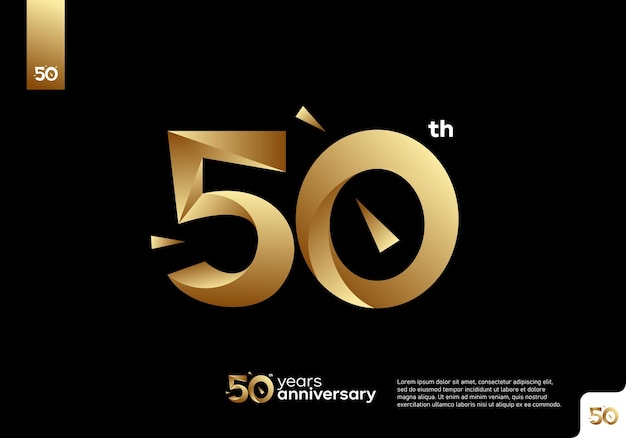 50주년 기념 골드 로고.