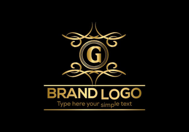 Vector a gold logo with the letter g on it