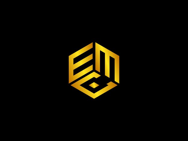 Vector gold logo with the title'em '