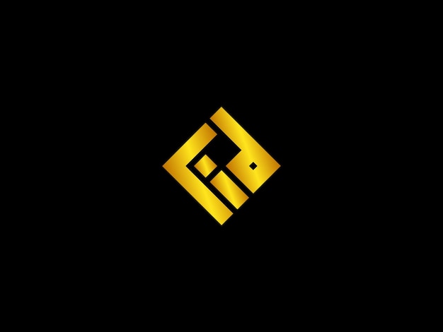 Logo d'oro con il titolo'logo d'oro per un'azienda chiamata f '
