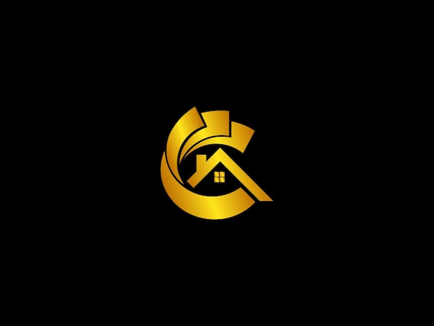 Gold logo with the title'gold logo for a house '