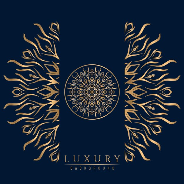 A gold logo with the words luxury background.