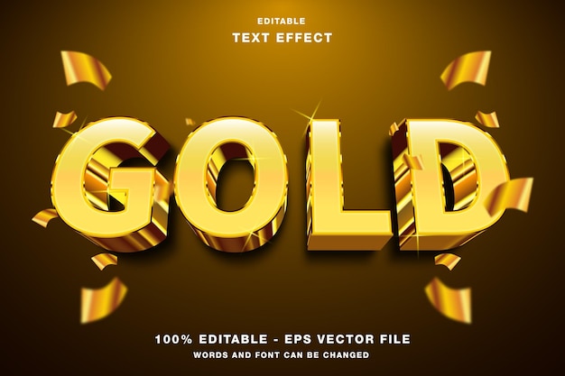 Gold luxury 3d editable text effect