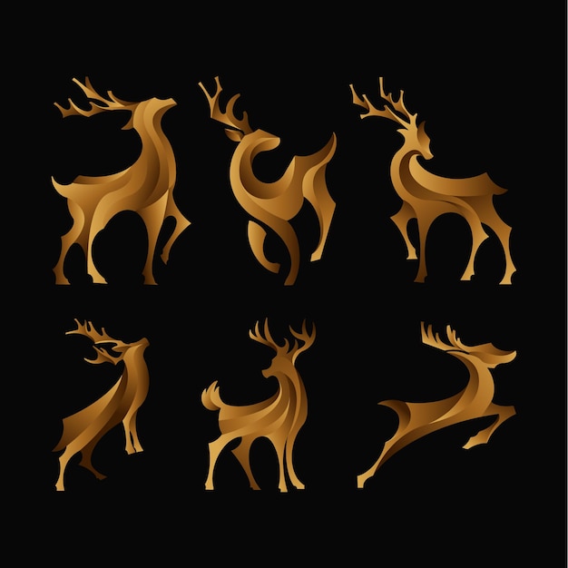 Gold Luxury Deer Gradient Bundle