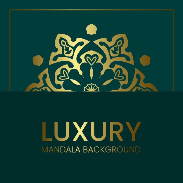 Gold luxury mandala design vector