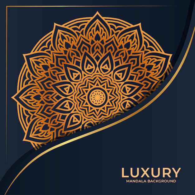 Gold luxury mandala ornamental background