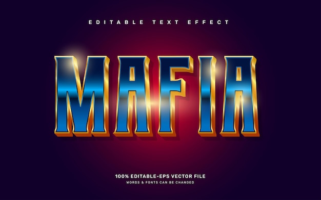 Gold mafia editable text effect template