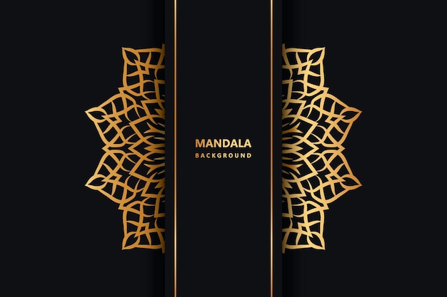 Gold mandala luxury background design