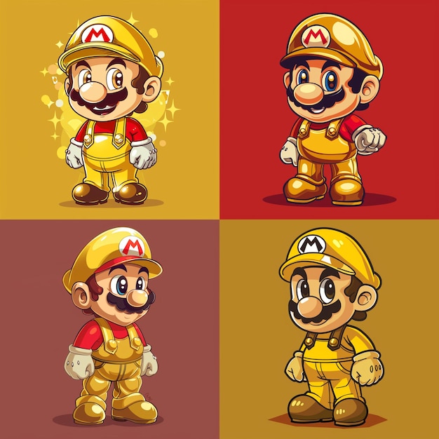 Vector gold mario