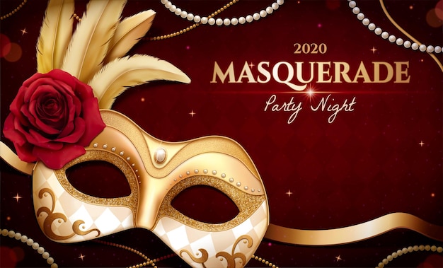 Gold masquerade mask