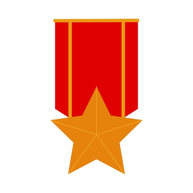 Gold medal icon Award for honor symbol Badge vector