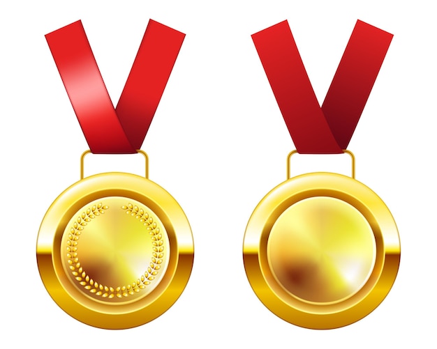 Gold medal Medal for awarding Vector clipart