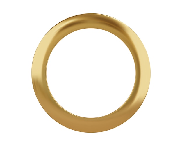 Vector gold metal grommet ring for paper card tag sticker or hanger