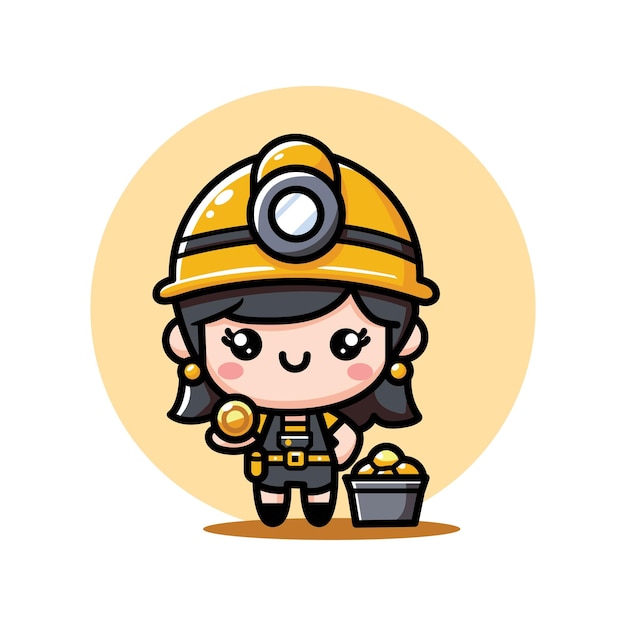 Premium Vector | Gold miner vector design illustration