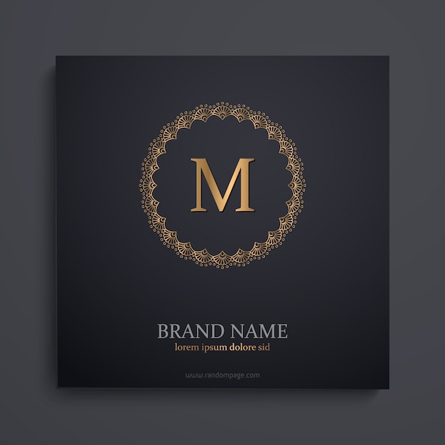 Gold monogram