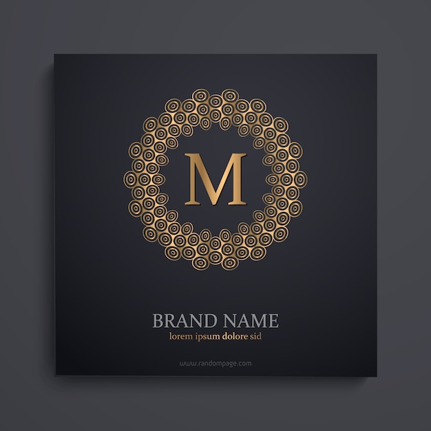 Gold monogram