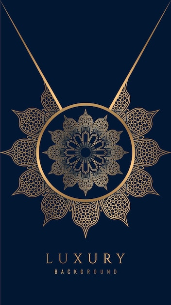 A gold necklace with a flower on a dark background.