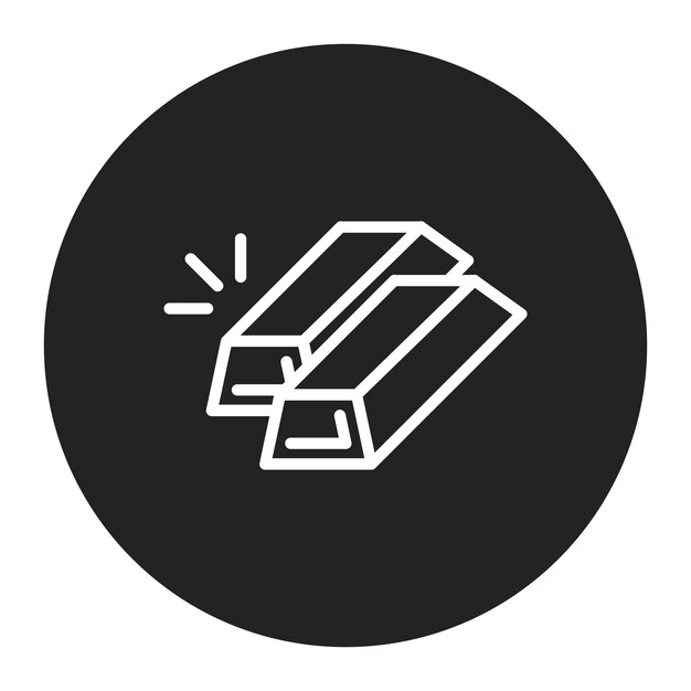 Икона векторного изображения золотого самородка может быть использована для добычи полезных ископаемых и ремесел