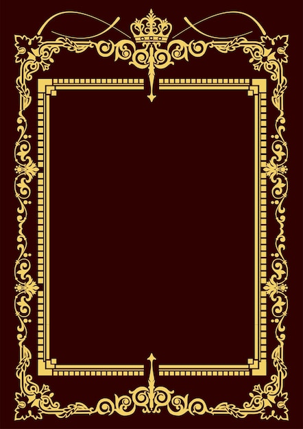 Gold ornament on dark background Can be used as invitation card Vector illustration