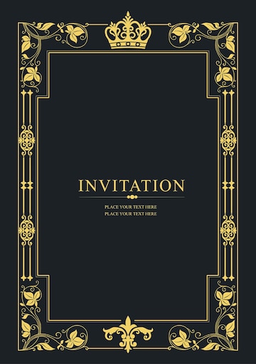 Premium Vector | Gold ornament on dark background can be used as invitation  card vector illustration