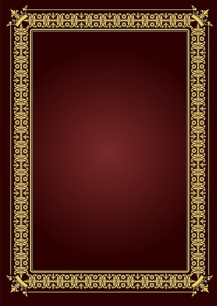 Gold ornament on dark background Can be used as invitation card