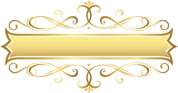 Vector gold ornament frame