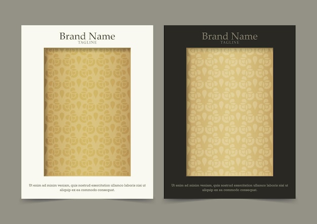 Gold ornament pattern cover template