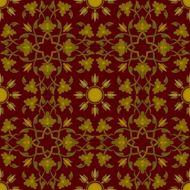 Gold ornament seamless pattern.