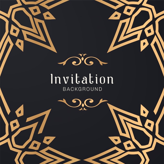 Vector gold ornamental decorative frame illustration