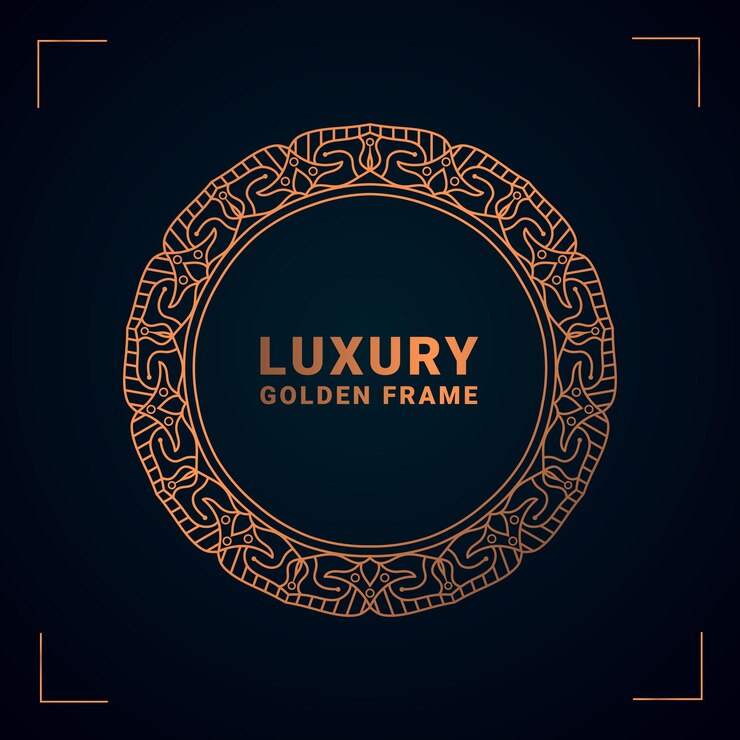 Gold ornamental decorative luxury frame background