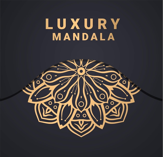 Gold ornamental decorative luxury mandala background