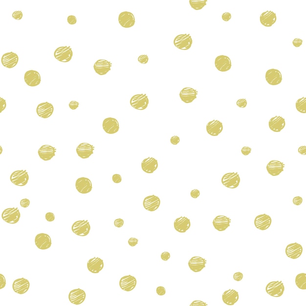 Vector gold painted marker dots seamless pattern