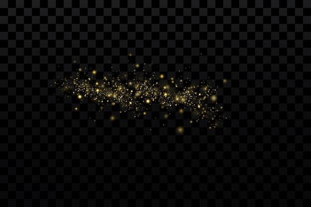 Gold particles light effect gold dust background decoration