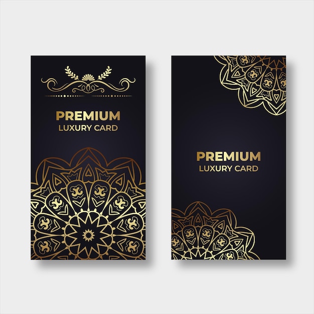 gold pattern mandala card design