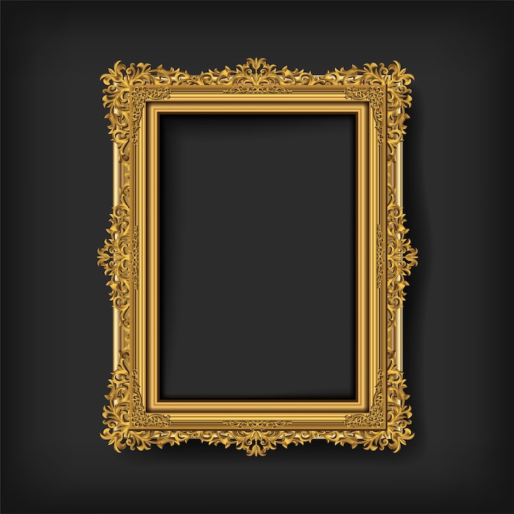 Вектор золотая фоторамка
