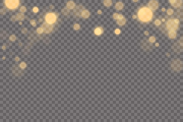 Gold png dust light Bokeh light lights effect