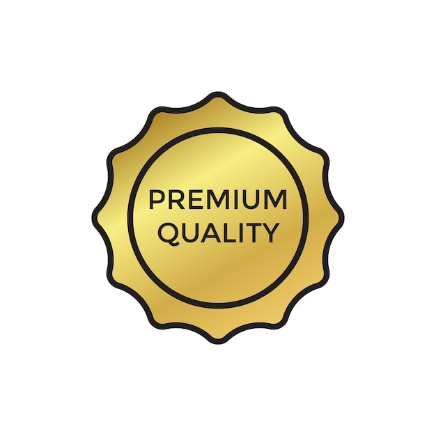 Vector gold premium quality vector badge template