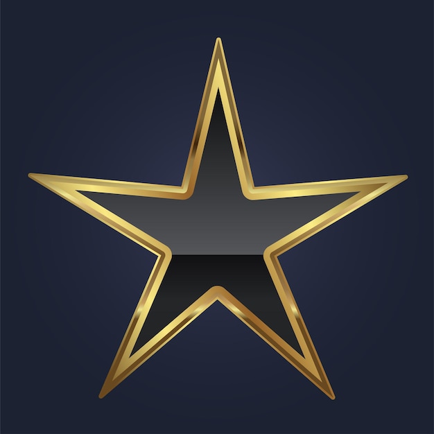 gold premium stars on gradient blue background use as congrats banner, winner prize concepts design.