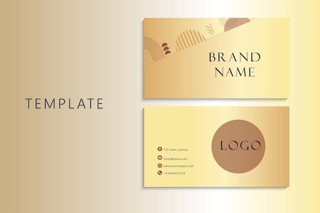 Vector gold professional business card