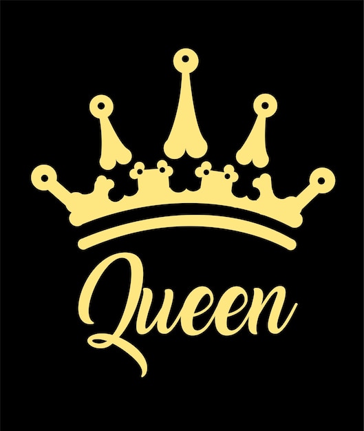 Gold queen crown