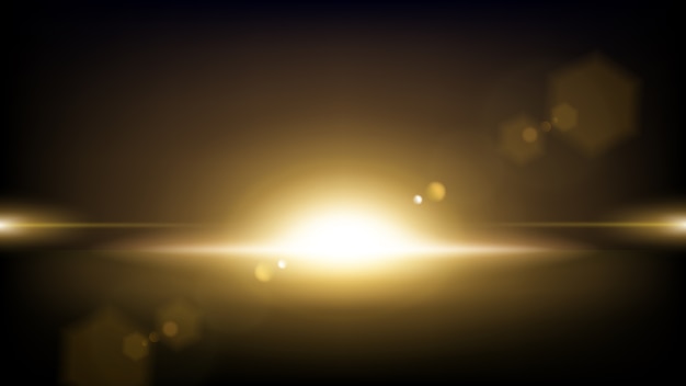 Gold Rays rising background 