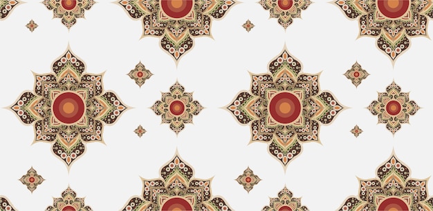 Vector gold and red thai pattern.