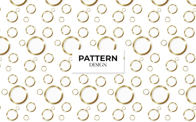 Gold rings seamless pattern abstract vector background