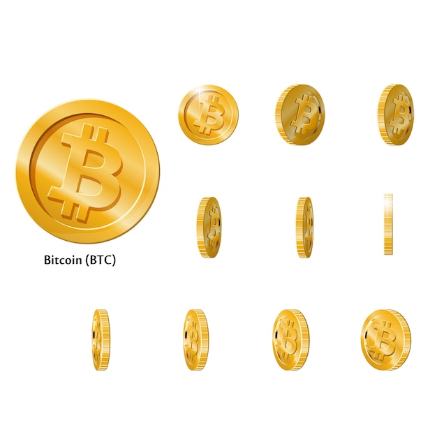 Gold rotate bitcoin coins