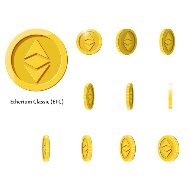 Золотые Вращающиеся Этериумные монеты
