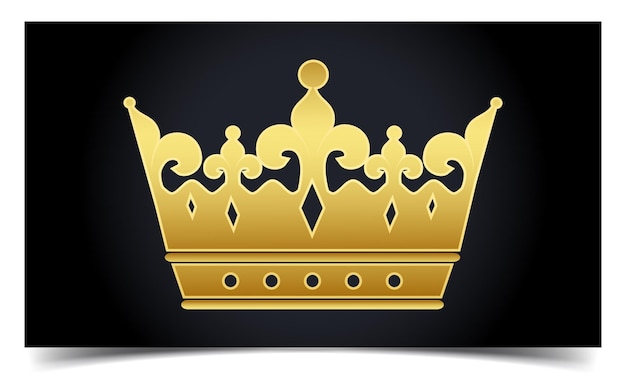 Gold royal king crown icon logo template