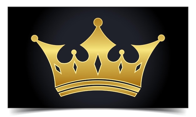gold royal king crown icon logo template