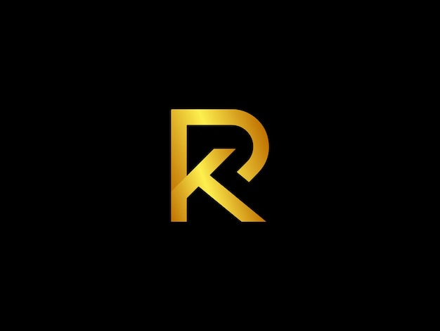 Gold rr logo on a black background