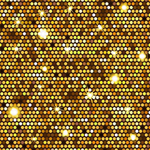 Gold seamless pattern of hexagons